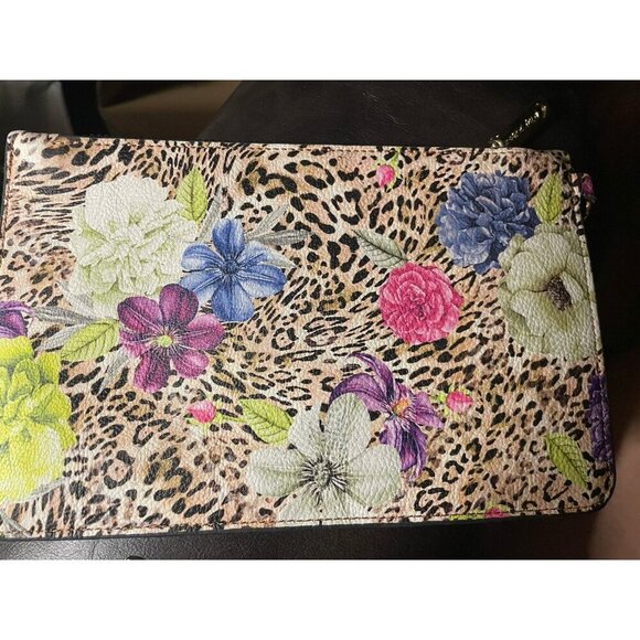 Betseyville Cheetah Flower Print Wristlet Mini Handbag BETSEY JOHNSON *no Strap - Picture 2 of 7